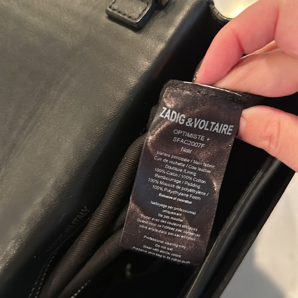 Zadig & Voltaire Optimiste Black Bag - Picture 15 of 17